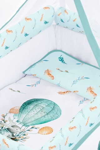 Berço e têxtil de cama Explorer Rabbit - A partir do nascimento - 5 peças