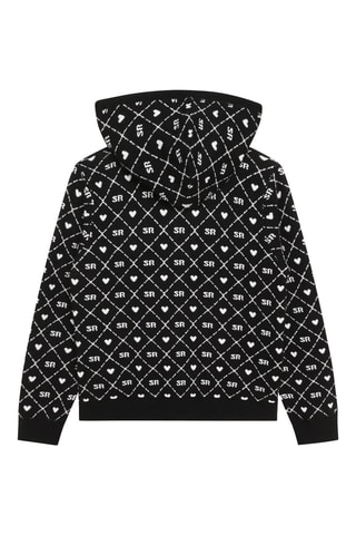 Sweat à capuche - Noir et blanc - Sonia Rykiel