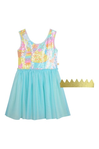 Robe et couronne - Bleu et doré - Billieblush