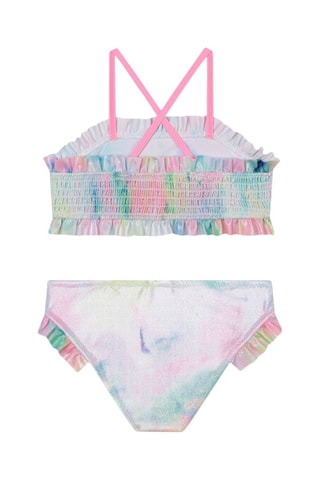 Maillot 2 pièces tie and dye - Rose et bleu - Billieblush