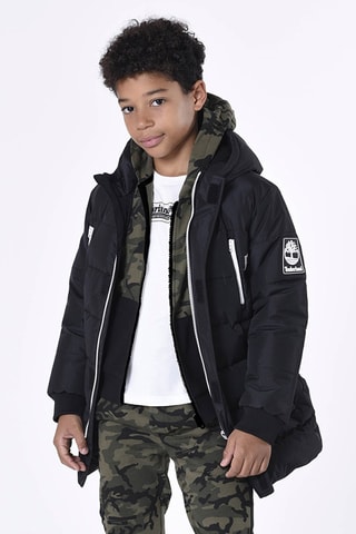 Doudoune longue à capuche - Noir - Timberland