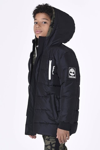 Doudoune longue à capuche - Noir - Timberland