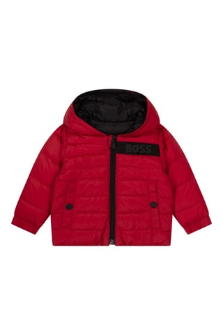 Doudoune à capuche réversible Rouge et noir - Hugo Boss
