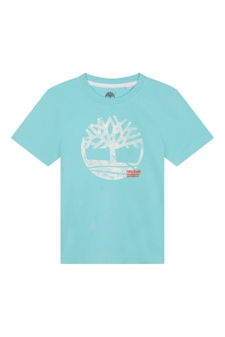 T-shirt en coton biologique - Turquoise - Timberland