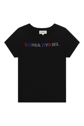 T-shirt en coton biologique - Noir - Sonia Rykiel