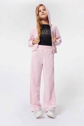 Sweat à capuche en velours - Rose poudré - Sonia Rykiel
