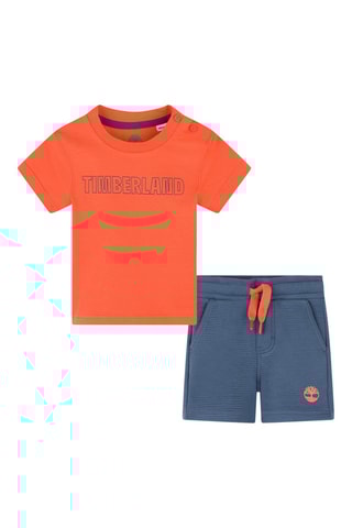 T-shirt et short - Orange et bleu cobalt - Timberland