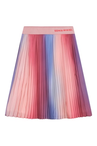 Jupe plissée - Orange et bleu - Sonia Rykiel