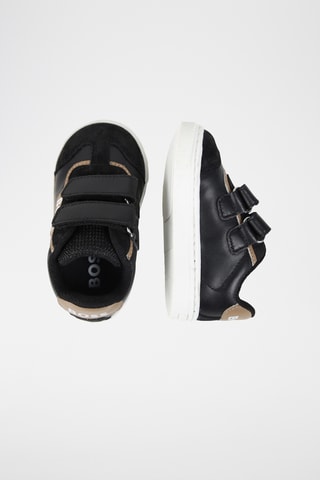 Baskets en cuir - Noir et beige - Boss