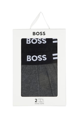 2 boxers - Gris chiné et noir - Boss