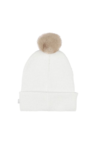 Bonnet à pompon - Blanc - Boss
