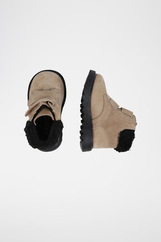 Bottines fourrées en cuir - Beige - Boss
