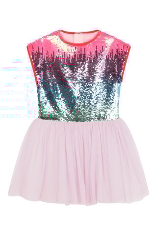 Robe bi-matière - Rose - Billieblush