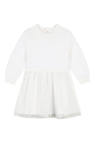 Robe trompe-l'œil et collant - Blanc - Carrément Beau