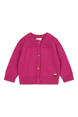 Gilet en coton biologique et laine - Fuchsia - Carrément Beau