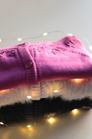 Gilet en coton biologique et laine - Fuchsia - Carrément Beau