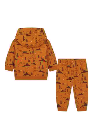 Sweat à capuche et jogging en coton biologique - Orange - Carrément Beau