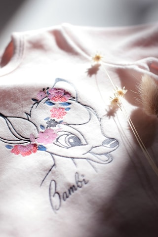 Pyjama en coton biologique Bambi Disney - Rose poudré - Carrément Beau