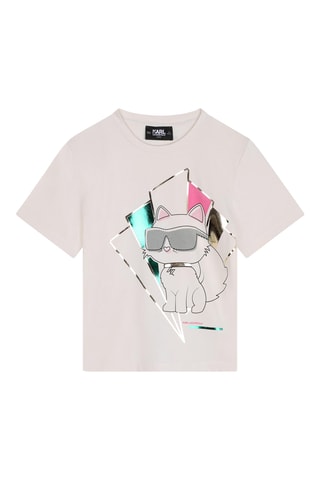 T-shirt en coton biologique - Blanc - Karl Lagerfeld