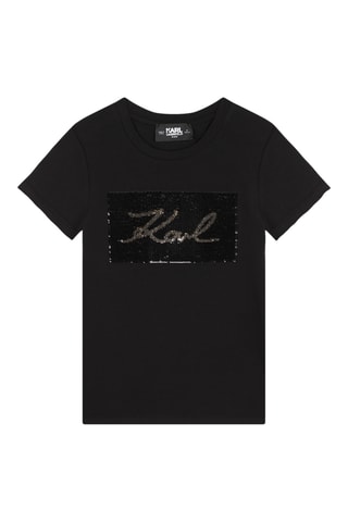T-shirt en coton biologique - Noir - Karl Lagerfeld