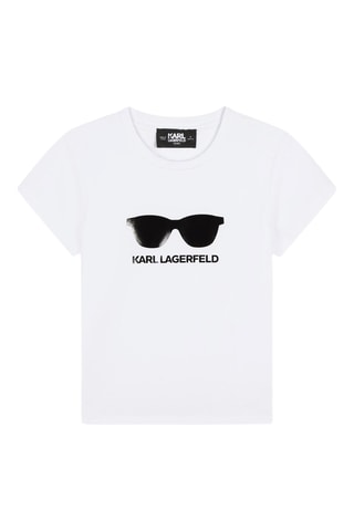 T-shirt en coton biologique - Blanc - Karl Lagerfeld