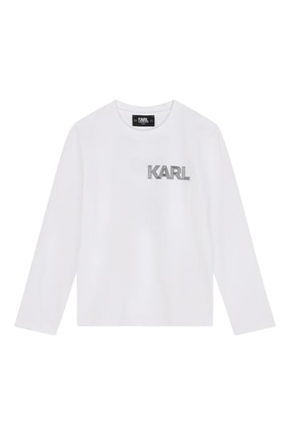 T-shirt en coton biologique - Blanc - Karl Lagerfeld