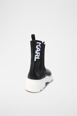 Bottines Chelsea en cuir - Noir - Karl Lagerfeld