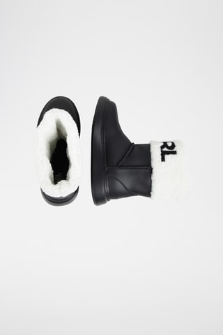 Bottines fourrées en cuir - Noir - Karl Lagerfeld