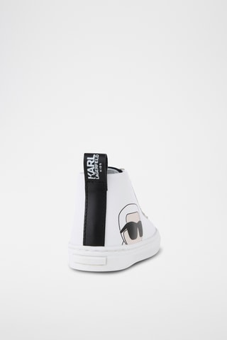 Baskets montantes en cuir - Blanc - Karl Lagerfeld