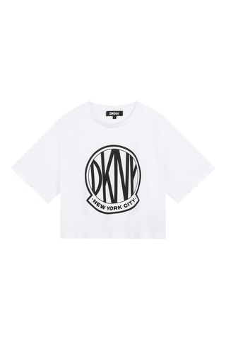 T-shirt en coton biologique - Blanc et noir - DKNY 