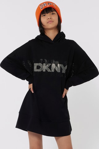 Robe sweat à capuche - Noir - DKNY 