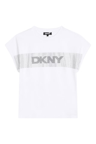 T-shirt en coton biologique - Blanc - DKNY