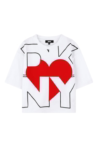 T-shirt en coton biologique - Blanc - DKNY