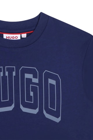 T-shirt en coton biologique - Bleu foncé - Hugo