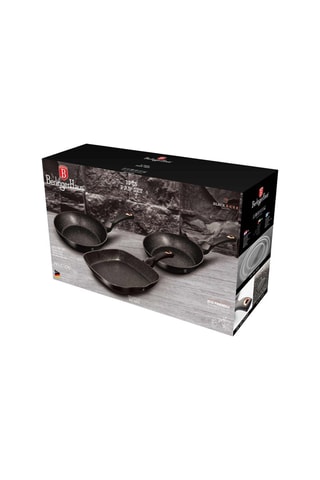 2 frigideiras e 1 grelhador mármore Black rose Collection - 20, 24 e 28 cm