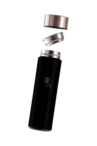Cantil isotérmico de aço inoxidável - Preto e rosa - 450 ml