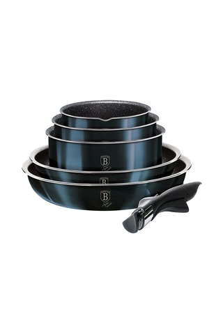 Trem de cozinha revestimento mármore Metallic Line Aquamarine Edition - 12 peças