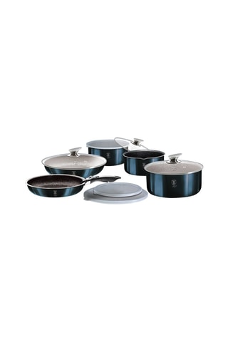 Trem de cozinha revestimento mármore Metallic Line Aquamarine Edition - 12 peças