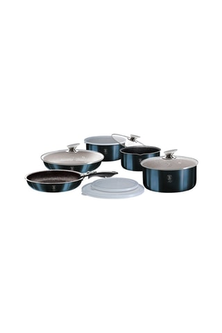 Trem de cozinha revestimento mármore Metallic Line Aquamarine Edition - 12 peças