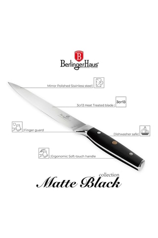Faca de fatiar em aço inoxidável Black Vantage - 20 cm