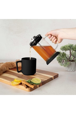 Cafeteira de êmbolo em aço inoxidável e vidro borossilicato Black Vantage - 0,8 l