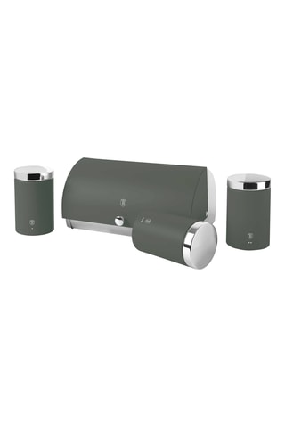 Conjunto de caixas de conservação em aço inoxidável Matte Green - 4 peças