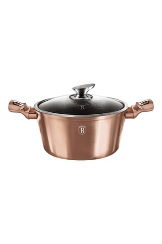 Tacho com revestimento de mármore Metallic Line - 30 cm - 8 l