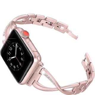Horlogeband Apple Watch 38/40 & 41 mm - Infinity - roze roestvrij staal