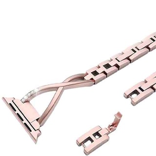 Horlogeband Apple Watch 38/40 & 41 mm - Infinity - roze roestvrij staal