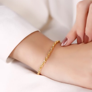 Pulseira - Latão banhado a ouro 