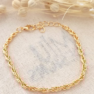 Pulseira - Latão banhado a ouro 