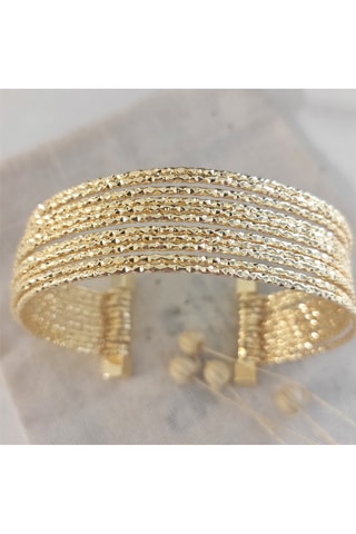 Pulseira rígida - Banhado a ouro amarelo