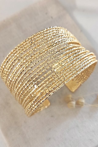 Pulseira rígida - Banhado a ouro amarelo