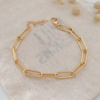 Pulseira - Latão folheado a ouro fino 
